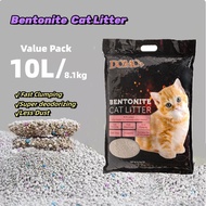 DOMO+ Premium Bentonite Cat litter Cat Sand 10L x 2 Packs