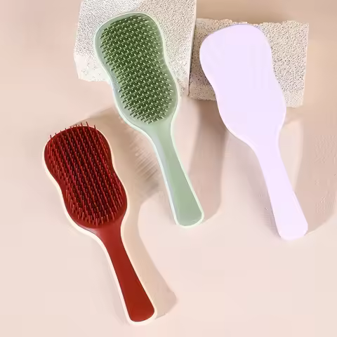 Banana Leaf Long Hair Fluffy Styling Straight Hair Comb for Home Massage Women's Special Airbag Cush