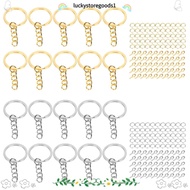 LUCKYSTOREGOODS 220pcs DIY Keychain Rings, Gold Circle Split Keychain Rings, Jewelry Tools Silver Ke