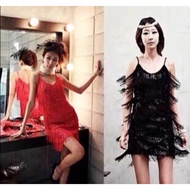 Modern Grand Retro Gastby Prom Night Latin Dancing Tassel Dress 复古拉丁舞连衣裙