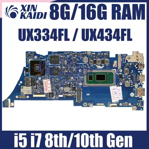 UX334FL Mainboard For Asus Zenbook UX463FL UX434FL UX434FAC Laptop Motherboard W/I3-I5-I7-8th I5 I7-