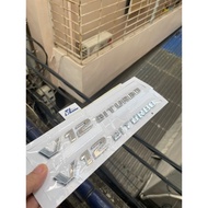 V12 biturbo embossed sticker - mercedes V12 biturbo car sticker - V12 biturbo Logo car sticker