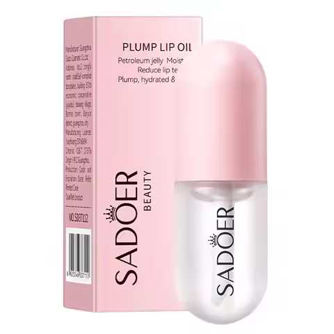 SADOER Plump Lip Oil Lips Plumper Moisturizing Nourishing Brightening Hydrating Lipstick Lips Skin C