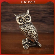 [LovoskiacMY] Brass Owl Figurine Office Statue Brass Statue Craft Ideal Gift Compact Delicate