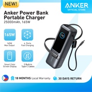 Anker Power Bank 25000mAh 165W Ultra-Fast Portable Charger with Built-In and Retractable USB C Cable