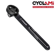 CYCLAMI Aluminium alloy Bicycle Computer GPS Mount Integrated Handlebar Road Bike Mount For XOSS IGPSPORT Garmin Magene Geoid Coospo Meilan GoPro Spotlight Holder adjustable Light