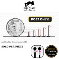 FiBiCandy Labret Flat Bottom Disc Post Astm F136 Titanium Earring Bar