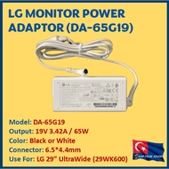 LG MONITOR POWER ADAPTOR 19065E DA-65G19 PPP016L FOR 29" ULTRAWIDE 29WK600 29WN600