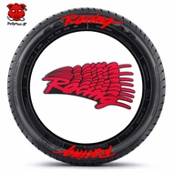 Car Motorcycle Tire Sticker Letter Car Sticker Exterior Unique Letter Sticker Three-Dimensional 3Dpv