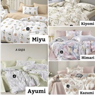 KATUN Bed Cover Set Bedcover Only Original Japanese Cotton Various Floral Motifs Single Double Size 