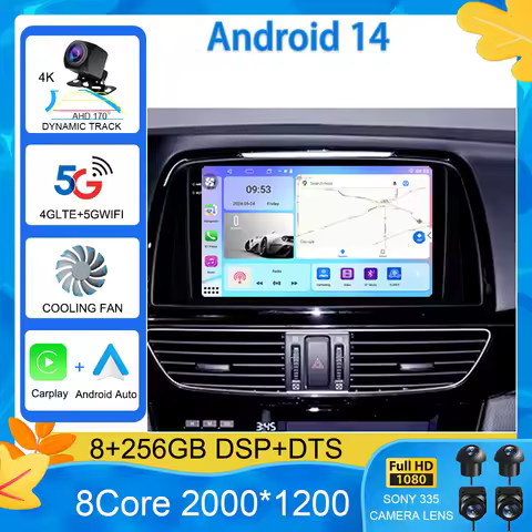 Android 15 Car radio For Mazda 6 Atenza 3 GJ 2012 - 2015 Multimedia Video Player GPS Stereo Navigati