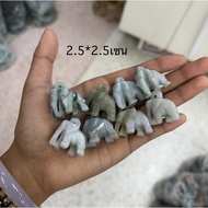 Carved Pendant Jade Elephant 2.5*2.5 Cm Strength And Loyalty