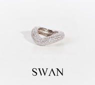 SWAN - Pave Arch Ring แหวนเงินแท้ ฝังเพชรคิวบิกเซอร์โคเนีย cubic zirconia