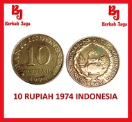 Uang Kuno Coin Indonesia 10 Rupiah 1974 Koin Logam Kuno 