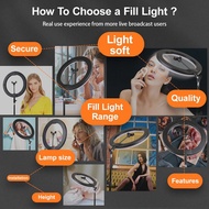 [FULL SET]💃 LEAFGAD LED Ring Light 26cm 2.0m Stand Phone Lampu Bulat Video Live Studio Lighting Yout