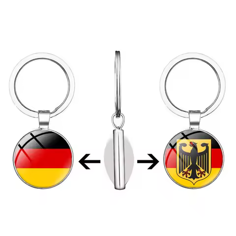 Germany Flag Keyhole Double sided Keychain Souvenir