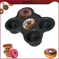 [kokiya] Silicone Donut Pan Donut Making Accessories Mould for Chocolate Biscuit Cake