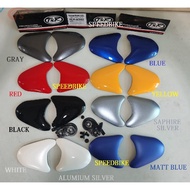 TSR SIDE COVER RAM 4 (MODEL ARAI) WITH BRACKET SET (GRIP PUSH) GRACSHAW G818 BRACKET SET TOPI SCREW 