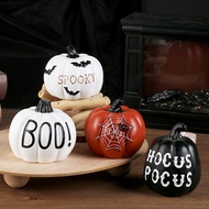 Halloween Pumpkin Resin Figurine Desktop Decoration Festive Spooky Atmosphere Decoration Prop