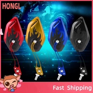 【Ready Stock】Hongl View Pair Mirrors 1 Pattern Flame Side Aluminum Rear 10mm of Motorcycle 8mm