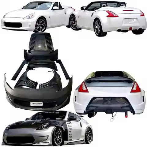 AMUSE High Quality 370Z Z34 Body Kit New Bumper Style Auto Body Front Rear Bar Side Skirt