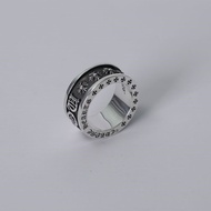 Chrome Hearts Chrome Hearts Chrome Hearts Fxxk Cross Flower Rotating Ring 925 Sterling Silver Rotati