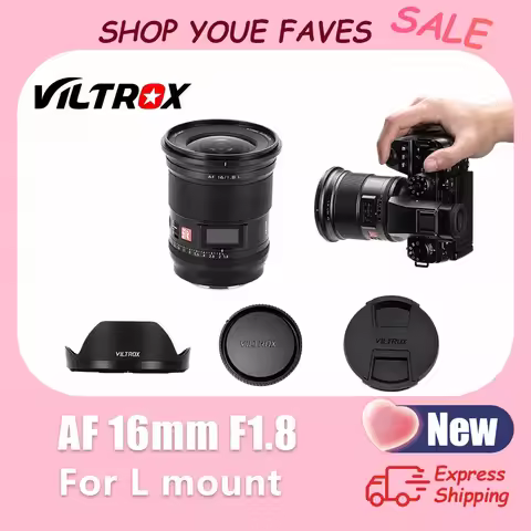 VILTROX 16mm F1.8 Auto Focus Full Frame Large Aperture Wide-angle L Mount Lens for Sigma Leica Panas
