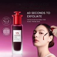 12% AHA BHA PHA LHA SKINTIFIC Peeling Solution 30ml | 4-Acid Exfoliating Serum for Brightening & Por
