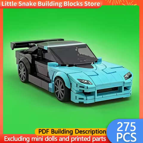 Furious Movies Speed Hypercar Model MOC Building Bricks RX-8 Veilside D1-GT Modular Assemble Toys Su