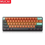 MUCAI 61 Key USB Wired Mechanical Keyboard LED Backlit Axis Gaming Mechanical Keyboard Optical Switc