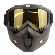 Motorcycle detachable mask anti-UV gaggles off road helmet ski sport racing motocross goggles glasse