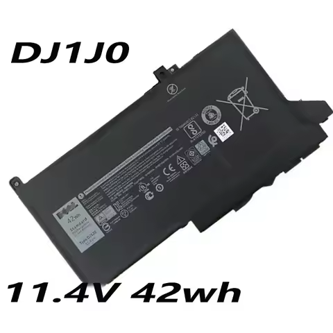 DJ1J0 11.4V 42wh Laptop Battery For DELL Latitude 12 7000 7280 7480 13 7000 7380 7390 14 7000 7480 7
