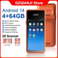 Handheld POS Terminal Android 14 Print-Scan All-in-One PDA Device 4+64GB Compatible with Loyverse PO