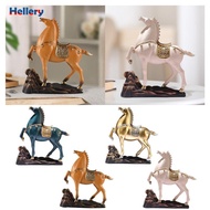 Hellery Traditional Horse Statue Desktop Decoration Resin Hand Painted 25x7x26.5cm