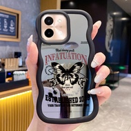 Casing For VIVO Y28 2024 Case Dark Butterfly Pattern Silicone Wavy edge Mirror Casing Casing Softcas