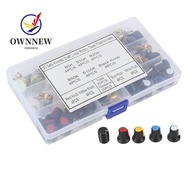 OWNNEW 80Pcs Adjustable Potentiometer, with Knob with Storage  Potentiometer Kit, Set Kit Assortment