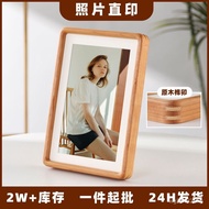 6 Pendulum Table Photo Frame Tenon Mao High-End Feel Solid Wood Inch a3 Cherry Wood a4 Photo Frame 4