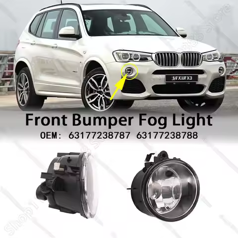 Front Fog Lights Lamp (Without Bulbs) For 2011-2023 BMW X1 X2 X3 X4 28i 28iX 28dX 35iX (F25 F26 F39 