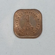 Malaysia 1 cent coin 1956 vintage