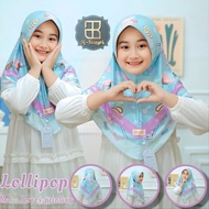 Al-jazeera CHILDREN'S INSTANT HIJAB LOLIPOP MOTIF ADEM PRINTING JERSEY COMFORTABLE TO WEAR ORI AL-JA