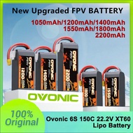 OVONIC 6S Updated 1050mAh 1200mAh 1400mAh 1550mAh 1800mAh 2200mAh Lipo Battery For RC FPV Airplane Q