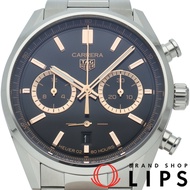 TAG Heuer 豪雅卡萊拉系列 Heuer 02 機芯計時碼錶，日本限量版（300枚），型號 CBN2019.BA0642。包含原廠錶盒和保固卡。不鏽鋼男士腕錶，黑色錶盤，拋光處理，成色極佳。 [