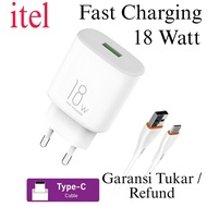 Itel 18W Fast charging Charger - Micro & Type C - Safe & Long Lasting