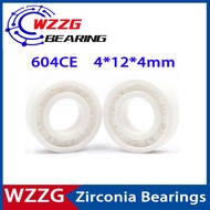 WZZG  1PCS  604 Full ceramic bearing ZrO2  4*12*4 mm ceramic ball bearing 604CE