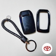 กรอบ-เคส ใส่กุญแจรีโมทรถยนต์ รุ่นพลาสติก ABS Toyota Fortuner TRD‎Camry HybridLegender/ Hilux RevoRocco (พร้อมพวง)