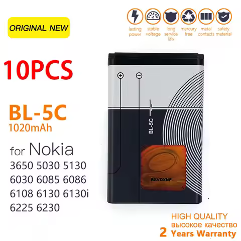 1200mah BL-5C BL 5C Rechargeable Phone Battery For Nokia 6600 N70 N71 N72 N91 E60 Smart Phone Batter