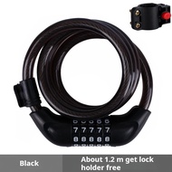 Bike lock Bike combination lock Mountain bike lock strip wire ring lock anti-theft strap lock frame