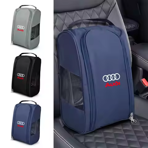 Car Sneaker Storage Bag Travel Outing Storage Zipper Valve Cap For Audi Sline RS A1 8V B3 A4 A5 8P B