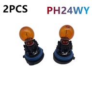 HB 1/2PCS Original White Amber 12V PH24WY PH24W Halogen Lamp With Base For Peugeot 3008 5008 Citroen