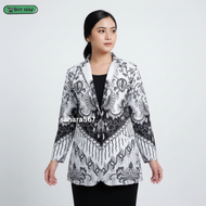 Blazer Wanita Double Breasted Formal Setengah Sutra Kerja PGRI